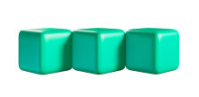 3 green cubes